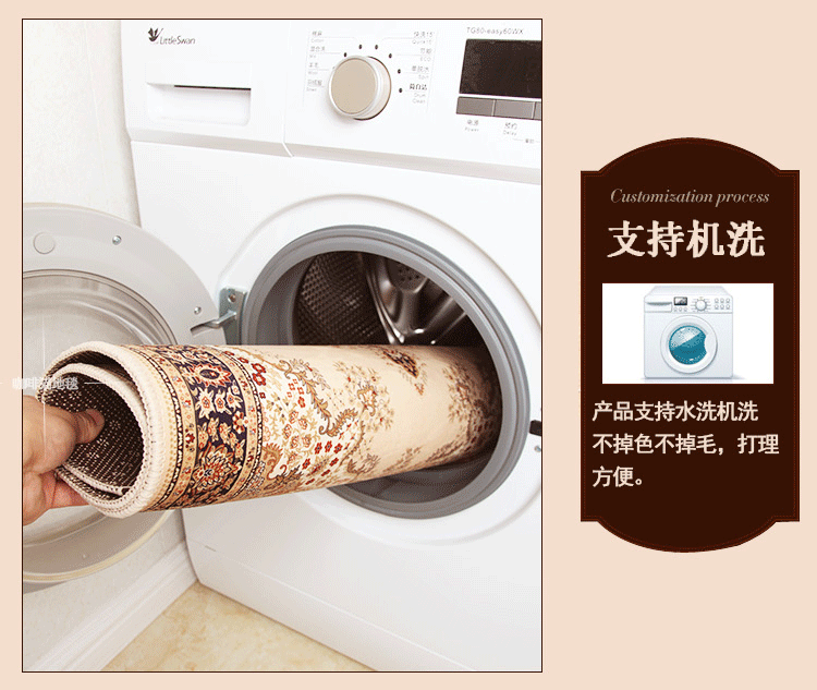 Phong cách châu Âu phòng khách bàn cà phê thảm dễ thương sofa nhà phòng ngủ đầy đủ cửa hàng phòng cưới mat đỏ thảm có thể được rửa tay - Thảm thảm trải nền nhà