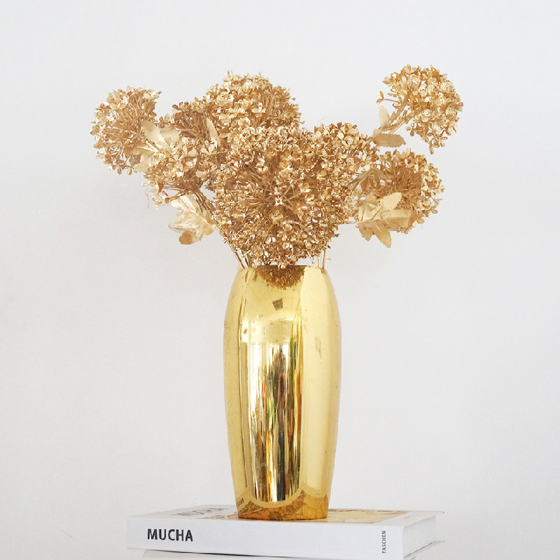 Light luxury golden onion ball hydrangea simulation flower housewarming gift living room dry flower ornaments Chinese New Year decoration