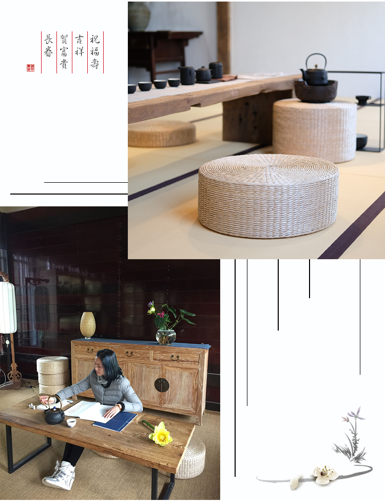 Futon đệm tatami dày rush biên soạn đệm thờ phượng đệm thiền Phật thiền yoga vịnh cửa sổ mat - Ghế đệm / đệm Sofa nệm lót ghế gỗ giá rẻ