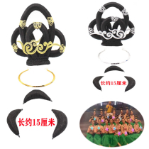 Flying hair bun Hanfu costume wig fairy Tang Dynasty Imperial Concubine modeling COS performance classical dance Dunhuang headdress