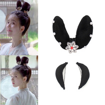 The same costume wig Tang Feng Li Leiyan can be deformed and restored double snail hair bun ancient wind flying long song delivery bag