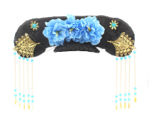 Queen Gege adult headdress Court Qing Dynasty flag head performance Hair accessories Xiang Fei wig accessories Ancient costume props hat