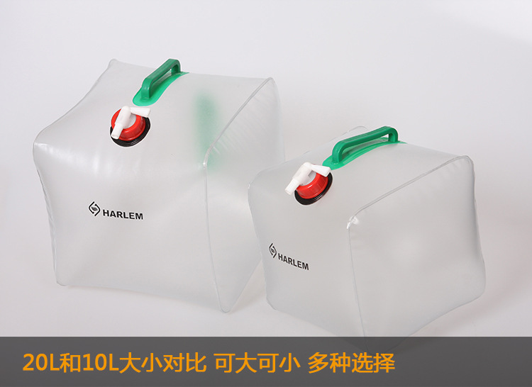 Bình đựng nước ngoài trời Thùng gấp 20L Túi đựng nước Túi đựng nước trong suốt Có thể dùng để uống nước Siêu nhẹ - Thiết bị nước / Bình chứa nước thùng nhựa