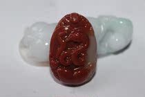 Zodiac Chicken blood jade Snake Pendant Natural Jade Pendant with Snake Finely Carved Stone Pendant