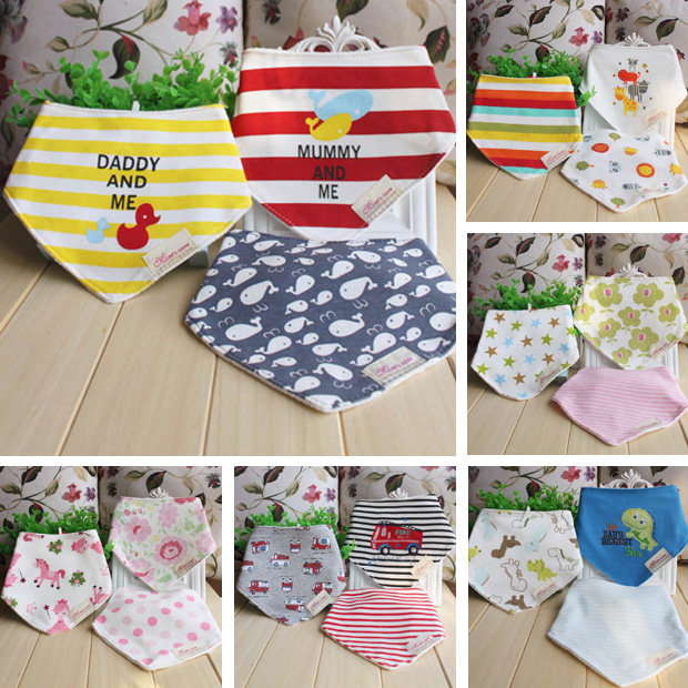 momscare baby triangular towel full cotton saliva towel pure cotton saliva pocket double layer baby newborn child enclosure pocket