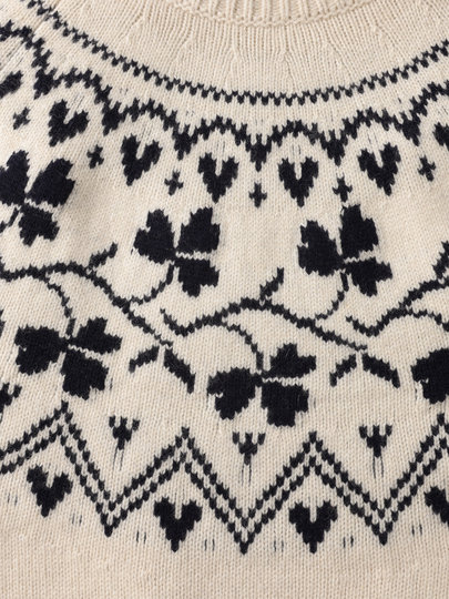 【费尔岛毛衣】ERDOS 羊绒牦牛绒圆领厚款提花针织衫冬女