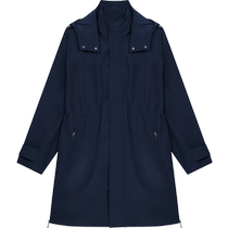 ERDOS Automne Hiver tibétain Bleu Détachable à mi-longueur Coquette en tandem Style Fashion Light Outdoor Commuter Jacket