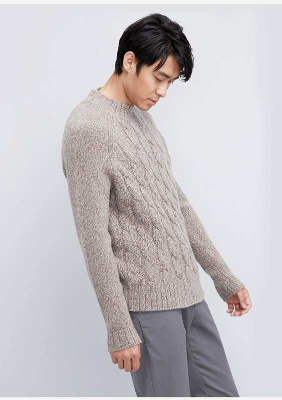 ERDOS mùa thu và mùa đông nửa cao cổ áo xoắn của nam giới áo len cashmere E174A0042