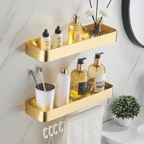 Golden toilet rack wall-mounted bathroom toilet toilet washroom storage rack wall-mounted non-perforated