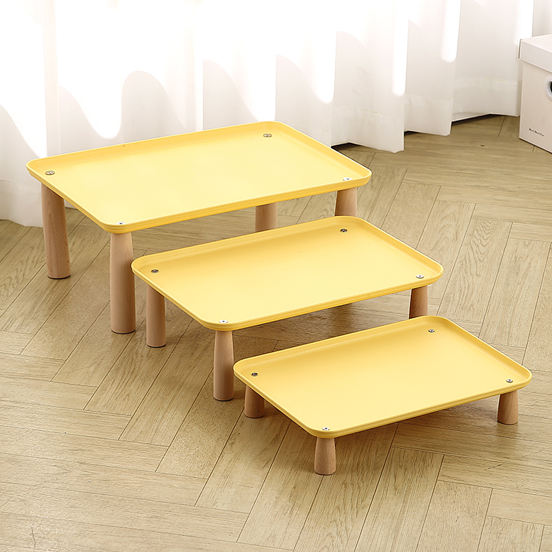 Xiaopei Feeding Stand with Elevated Solid Wood Legs for Pets, Cat Dining Table, Cat and Dog Food Bowl, Elevated Stand