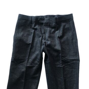 Autumn and winter men's business concealed plaid wool straight trousers