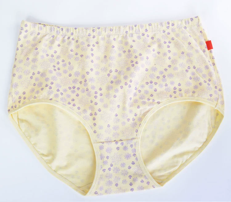 Chính hãng Luohua Ladies Mommy Pants Plus Fertilizer Quần lót Kích thước lớn Cotton tinh khiết Fat mm Bông co giãn Trung cao Eo Quần Rich Sister - Eo cao
