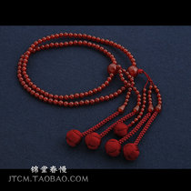 Japanese direct mail Kyoto hand-made red agate 108 beads hand string Japanese Lotus rosary