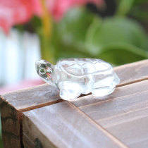 Japanese direct mail natural crystal carved turtle money turtle mini ornaments
