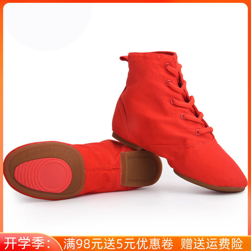 Men's and women's dance shoes ballet soft bottom fur bottom practice dance shoes yoga outdoor rubber sole square dance folk dance shoes