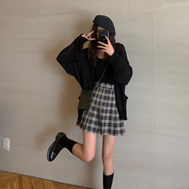 Red Peoples Museum Knitted Cardigan Womens 2021 Spring New Korean Loose Sunscreen Lazy Wind Long Sleeve Thin Jacket