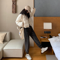 Red Man Pavilion short cotton clothes women winter 2021 New Korean loose collar small man cotton coat thick coat