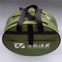 Canvas thickened full waterproof and wear-resistant small fish protection bag 45cm50cm round fishing gear bag fishing protection bag