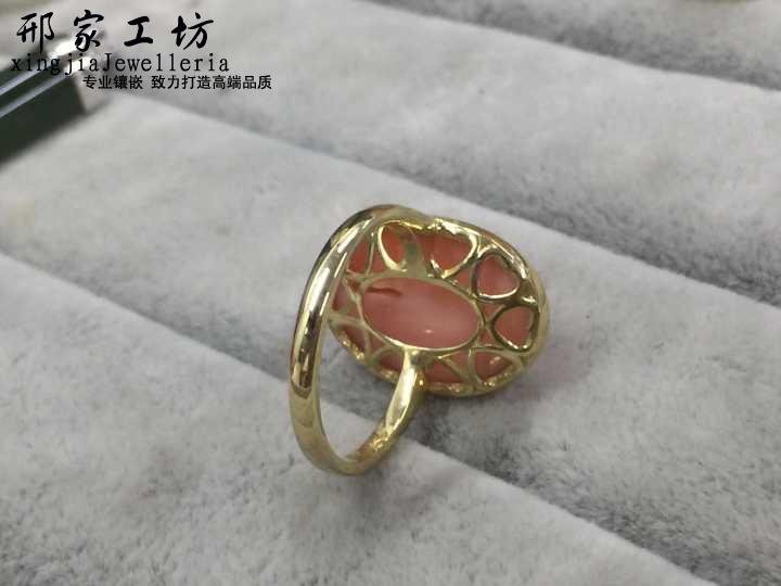 (Xingjia Workshop)Coral Ring Personalized Custom 18K Gold 14K Yellow Mosaic 106018