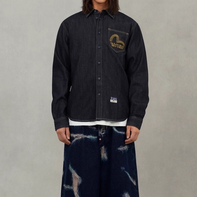 Huang Rong Trendy Products Evisu Fushen 2025Aw Autumn/Winter Men's Long Sleeve Embroidered Shirt 2Eahtm5Dl1114Xxdn Huang Rong Trendy Products Evisu Fushen 2025Aw Autumn/Winter Men's Long Sleeve Embroidered Shirt 2Eahtm5Dl1114Xxdn