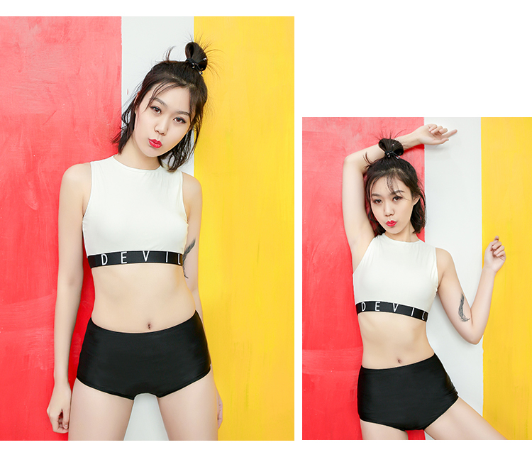 Senmanqi một mình phụ nữ quần bơi eo cao bơi áo tắm nữ bikini chống ánh sáng thân quần bơi hoang dã giảm béo quần bơi - Bộ đồ bơi hai mảnh 	bộ áo tắm 2 mảnh