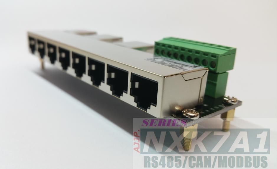 RS485 CAN MODBUS industrial controller bus serial line junction collector line connector RJ45 intercommunicating internet interface