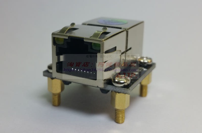 Rj45 Adapter Adapter Board Network Port Connector Network Cable Connector Straight-Through Type with Light Network Port Connector Premium