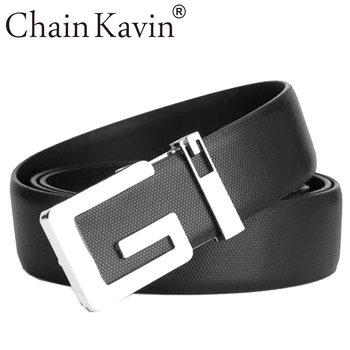 Counter original chainkavin belt men's smooth buckle youth cow white solid color couple g buckle women's belt