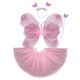 Christmas Little Girl Back Decoration Angel Butterfly Wings Girls Magic Wand Children Wonderful Fairy Show Costume