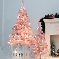  Christmas net celebrity ins cherry blossom pink flocking cedar Christmas tree package 1 2 meters 1 5 meters 1 8 meters decorations