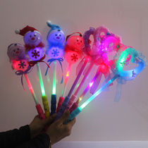  Christmas Halloween childrens decorations Girl Heart-shaped five-pointed star Snowman Magic wand Luminous stick Toy dress up