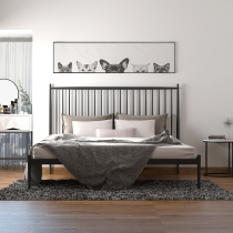 Iron bed Nordic double Master Bedroom 1 8 meters 1 5 meters simple modern ins Net red apartment carbon steel iron frame bed