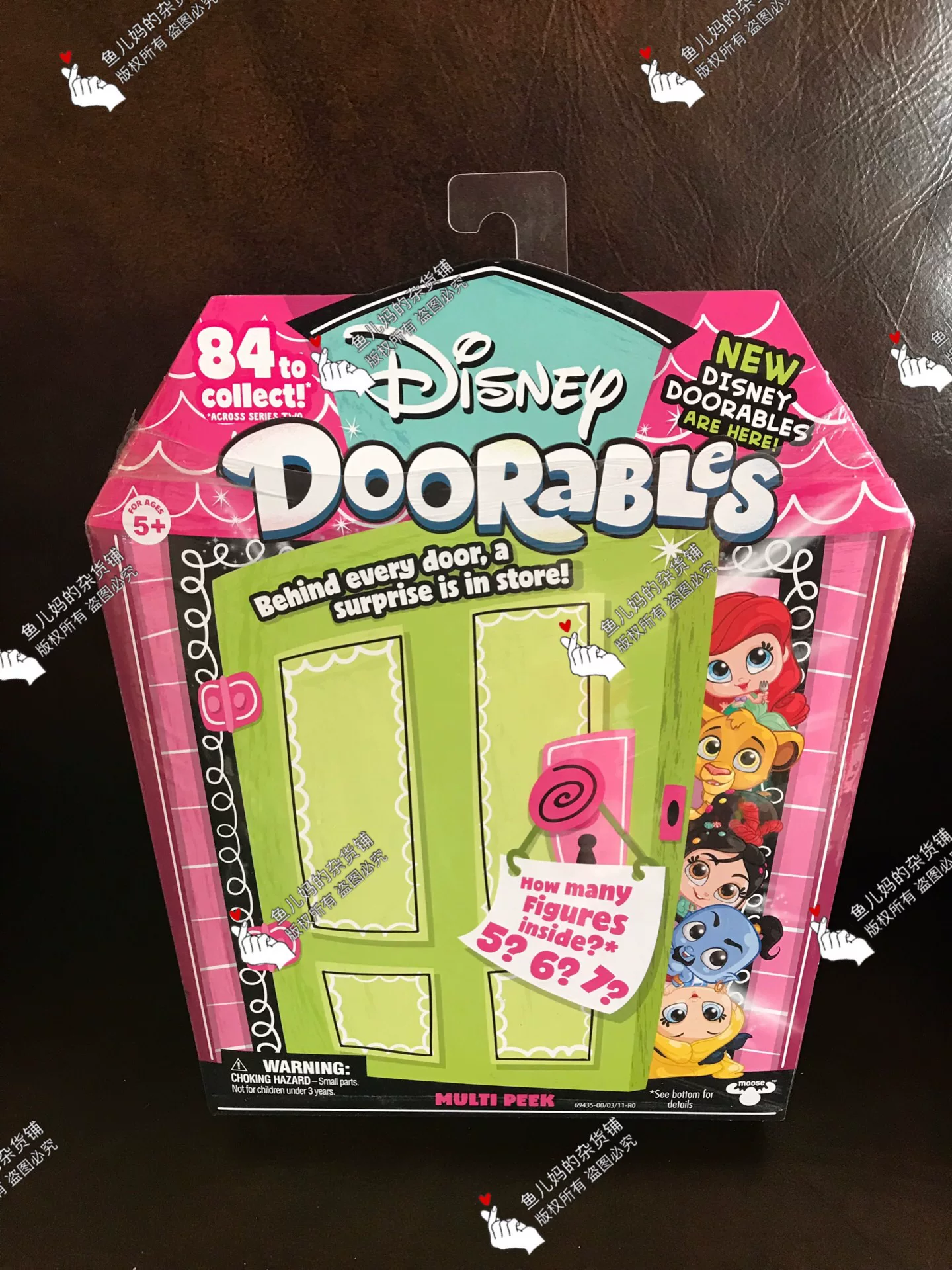 [Qing] Американский DISNEY Doorables Five -Старший персонаж Диснея открывающий дверь сложенный дом скрытая коробка игрушка