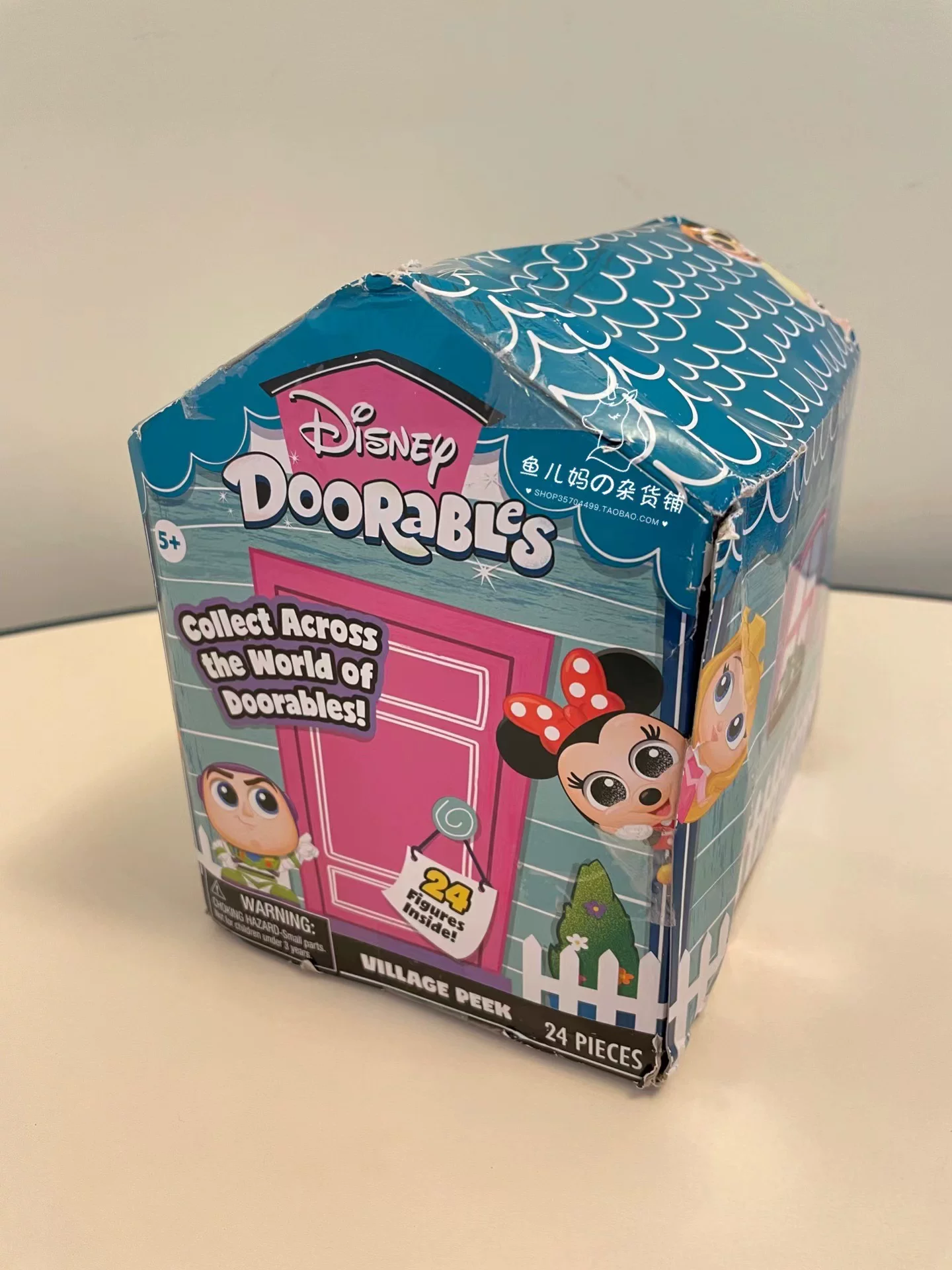 [Qing] Американский DISNEY Doorables Five -Старший персонаж Диснея открывающий дверь сложенный дом скрытая коробка игрушка