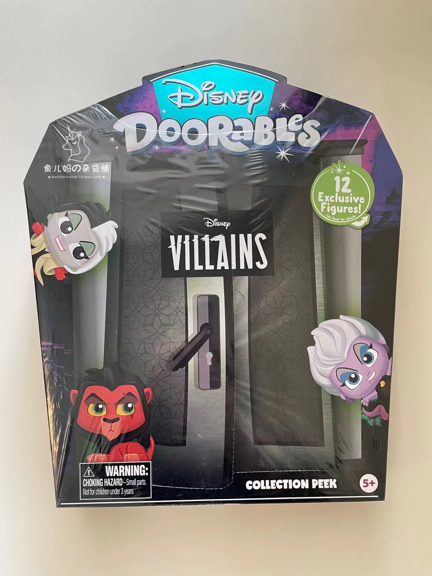 [Qing] Американский DISNEY Doorables Five -Старший персонаж Диснея открывающий дверь сложенный дом скрытая коробка игрушка
