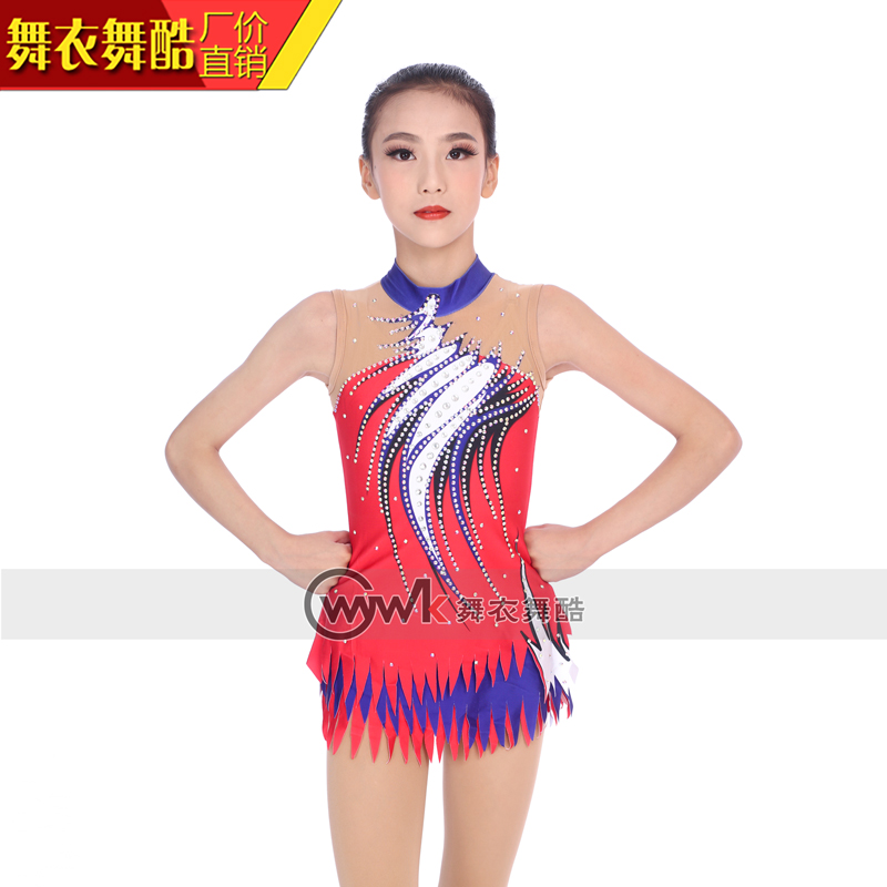 Dance clothes dance cool artistic gymnastics suit bodybuilding competition rubber band professional female art test performance custom cheerleading training skirt