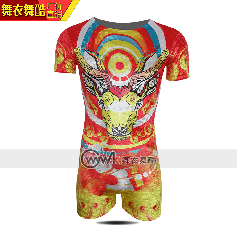 Dance clothes dance cool competitive gymnastics clothes aerobics skills competition children's training art test male professional performance customization