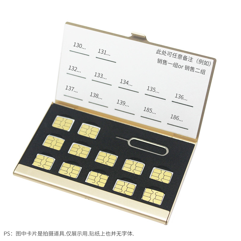 Sim Card Storage Card Holder Metal Mobile Phone Card Box Nano Mini Card Organizer Protective Cover Portable Card Holder