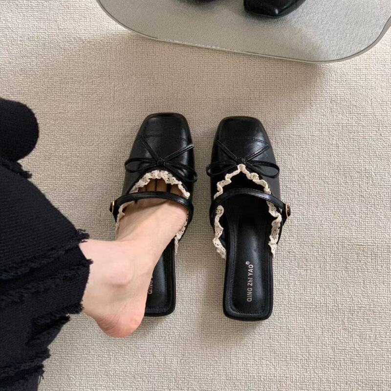 Brand Special Offer French-Style Bowknot Elegant Sandals for Women, 2026 New Summer Model, Single-Strap Closed-Toe Mules Brand Special Offer French-Style Bowknot Elegant Sandals for Women, 2026 New Summer Model, Single-Strap Closed-Toe Mules