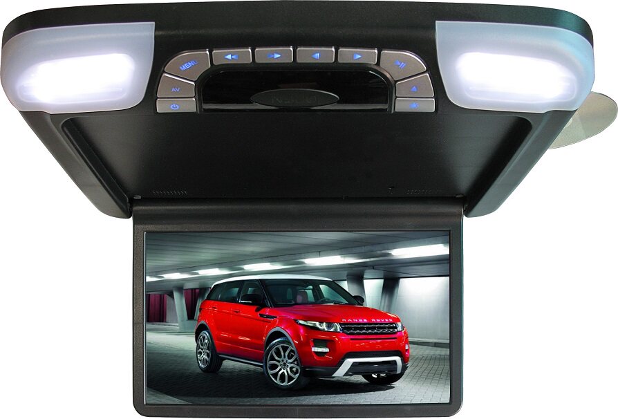 Hot sell car 15 inch ceiling DVD HD display vehicle on LCD TV MP5 RC business modification