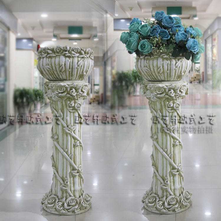 European Retro Outdoor Rough Villa Courtyard Roman Column Indoor and Outdoor Balcony Living Room