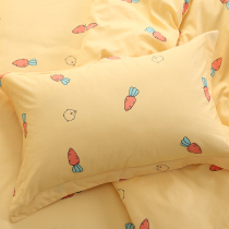 Carrot Pure Cotton Pillowcase Pair Loaded Single Pillow Headgear Student Dorm Room Bed Bedding Girl Net Red Girl Hearts