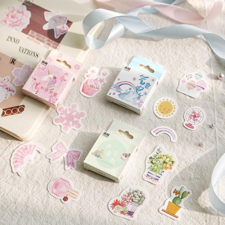 Hand ledger Decorative Stickers Boxed Days of Sorrow Grocery Store Small Gift Stickers Hand Ledger Diy Creative Closure Sticker