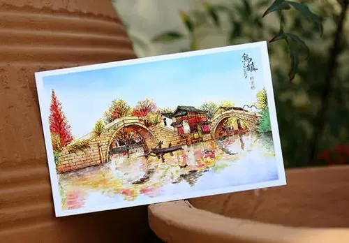 Китайская открытка, оригинальный сувенир для путешествий, ручная роспись
