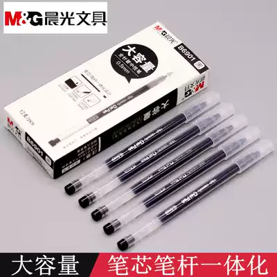 Chenguang stationery B6901 large capacity gel pen 0 5mm pen core integrated full needle tube signature pen water pen
