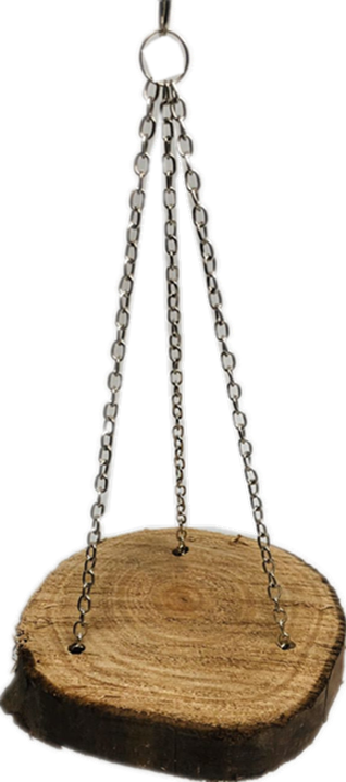 Honey bag shrew with eucalyptus toy swing Log diameter of about 12cm