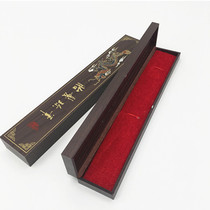 Tire brush box fetal brush collection box fetal brush wooden board dragon and phoenix box baby pen box