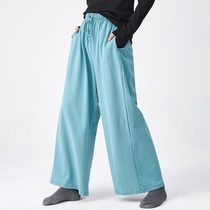 Modern dance pants daily practice suit loose pants for men and women with straight tube broad leg pants training show pants