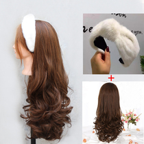 Wig - hair wig - hair wig wig wig wig net red black long curly hair half - hair type natural