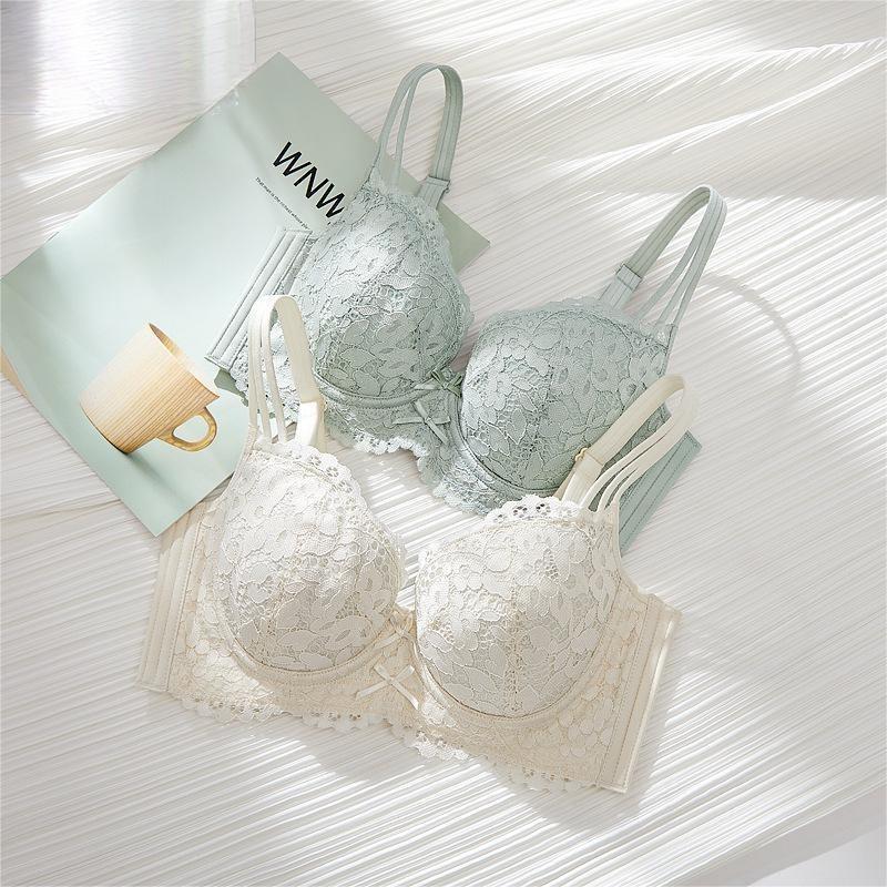 [Victoria High-End Lingerie Shop] Thin Lace Bra for Women with Large Busts, Minimizing Effect, Gathering and Supporting Side Breasts